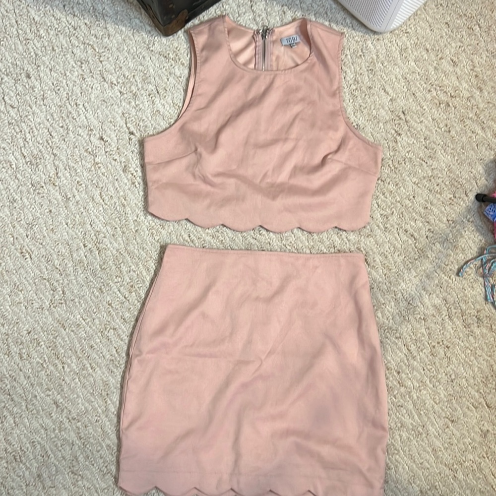 Tobi Pink Skirt Set, Size: Medium